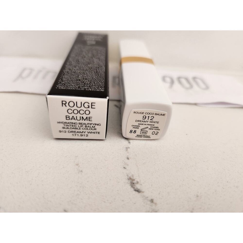 NIB Chanel ROUGE COCO BAUME Hydrating Beautifying Tinted Lip Balm #912 Dreamy Wh - Picture 3 of 8